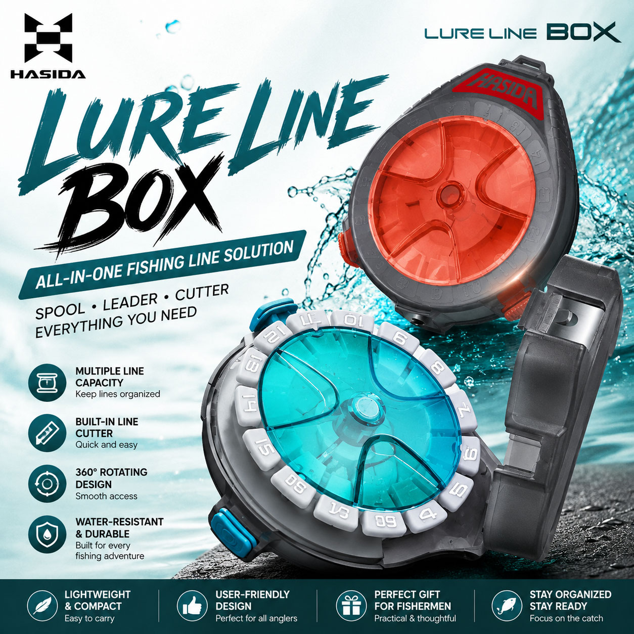 HASIDA – pudełko na żyłkę wędk – Fishing Line Dispenser recenzja i cena